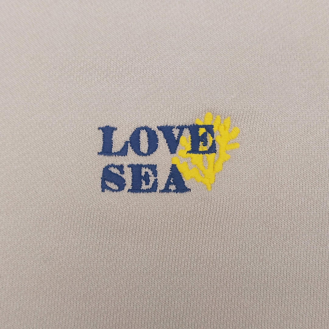 Areia | Sweatshirt | Love Sea | Bordado Borgonha &Verde
