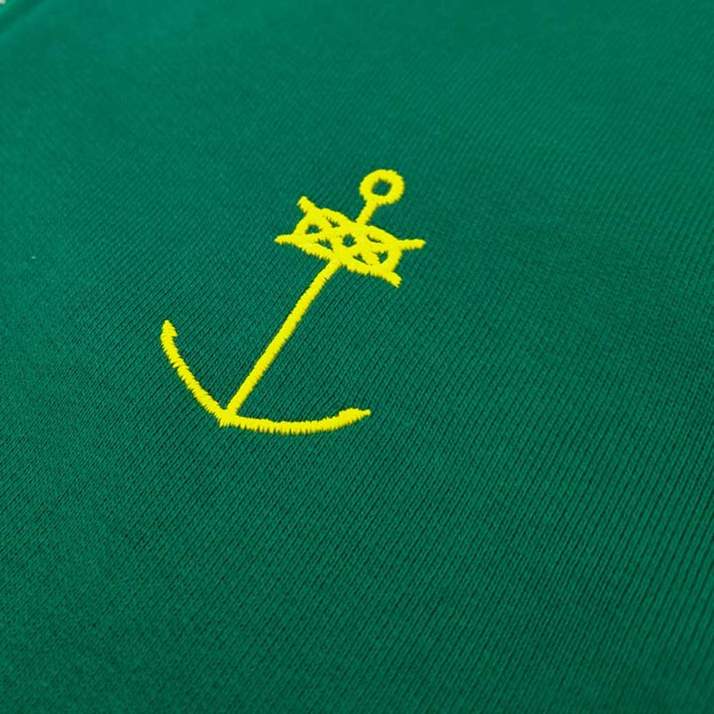 Green | Hoodie | Áncora | Yellow Embroidery
