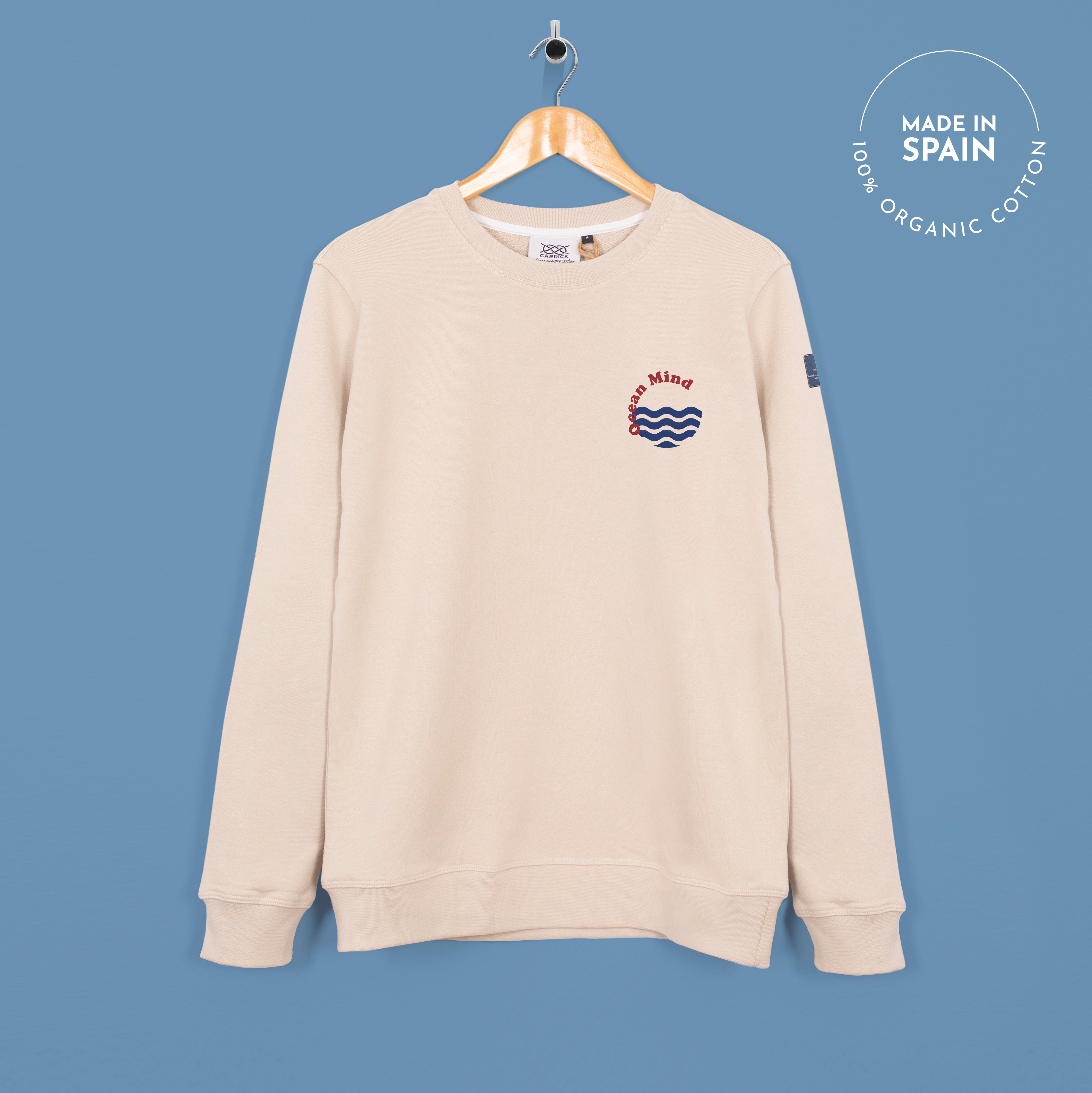 Sand | Sweatshirt | Ocean Mind | Navy & Yellow Embroidery