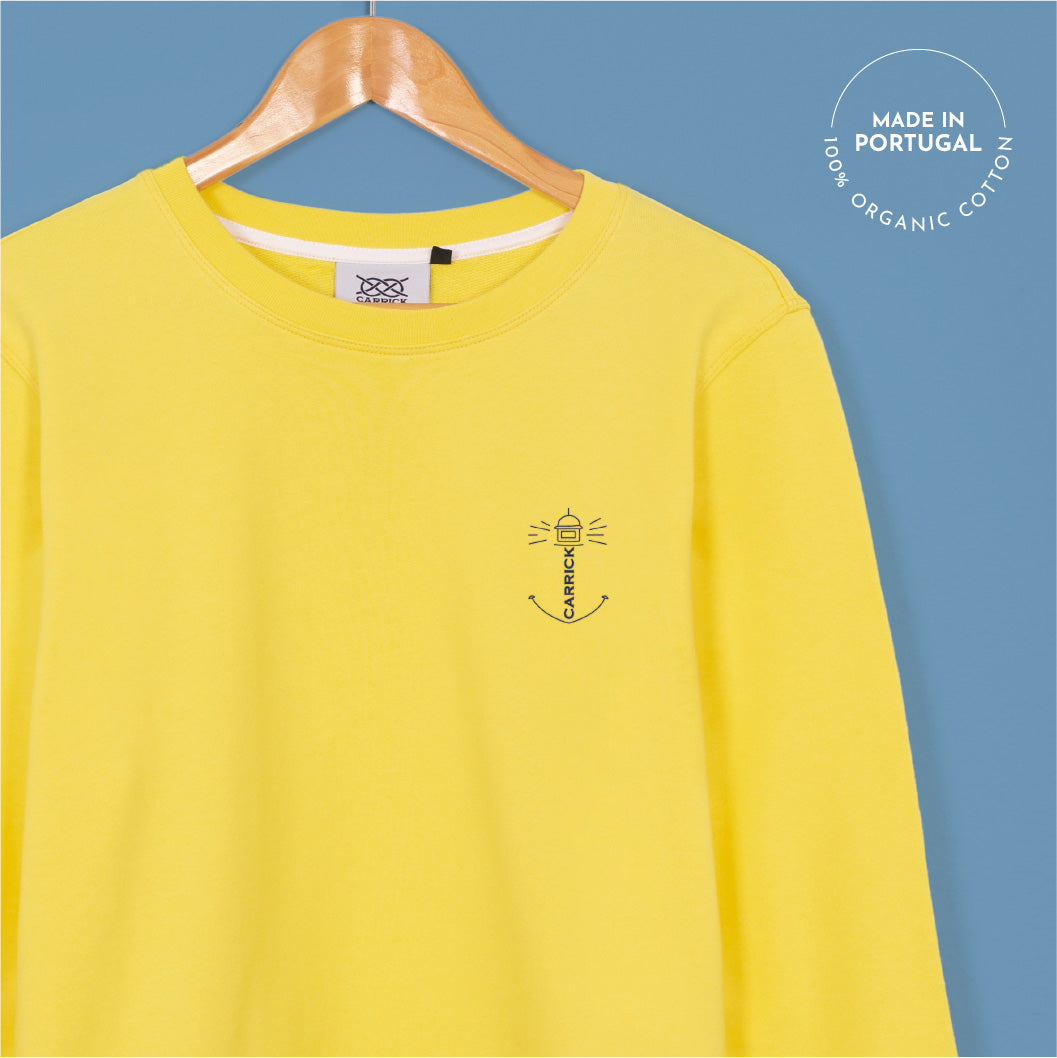 Amarelo | Sweatshirt | Ofaro | Bordado Marinho