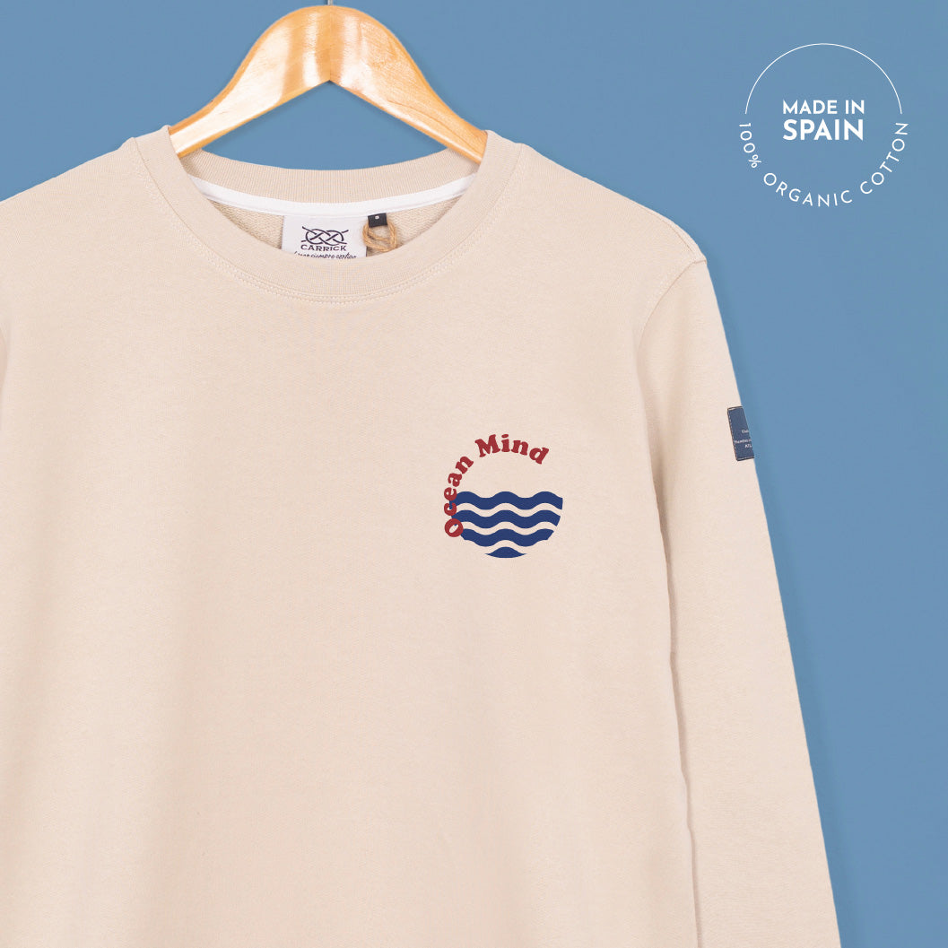 Sand | Sweatshirt | Ocean Mind | Navy & Yellow Embroidery