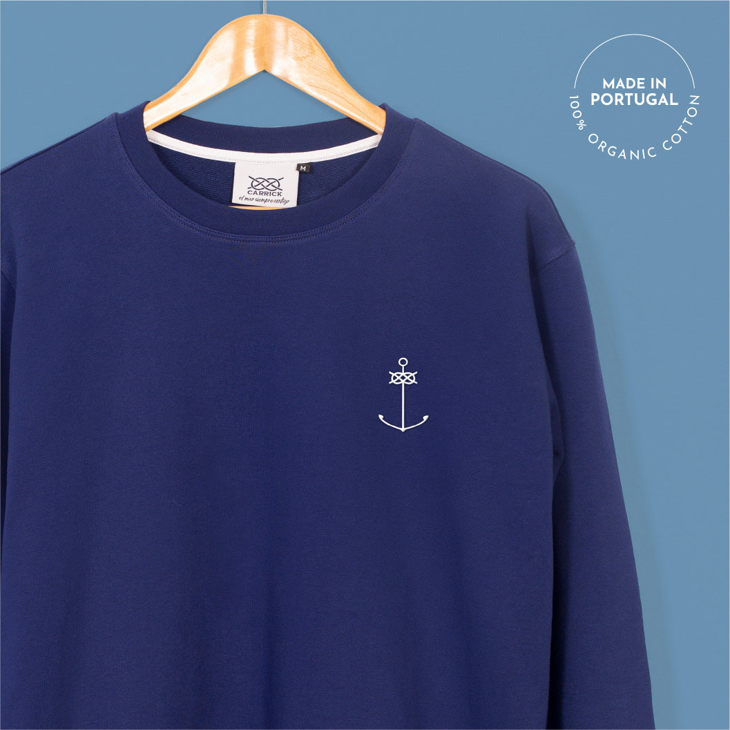 Navy | Sweatshirt | Áncora | White Embroidery
