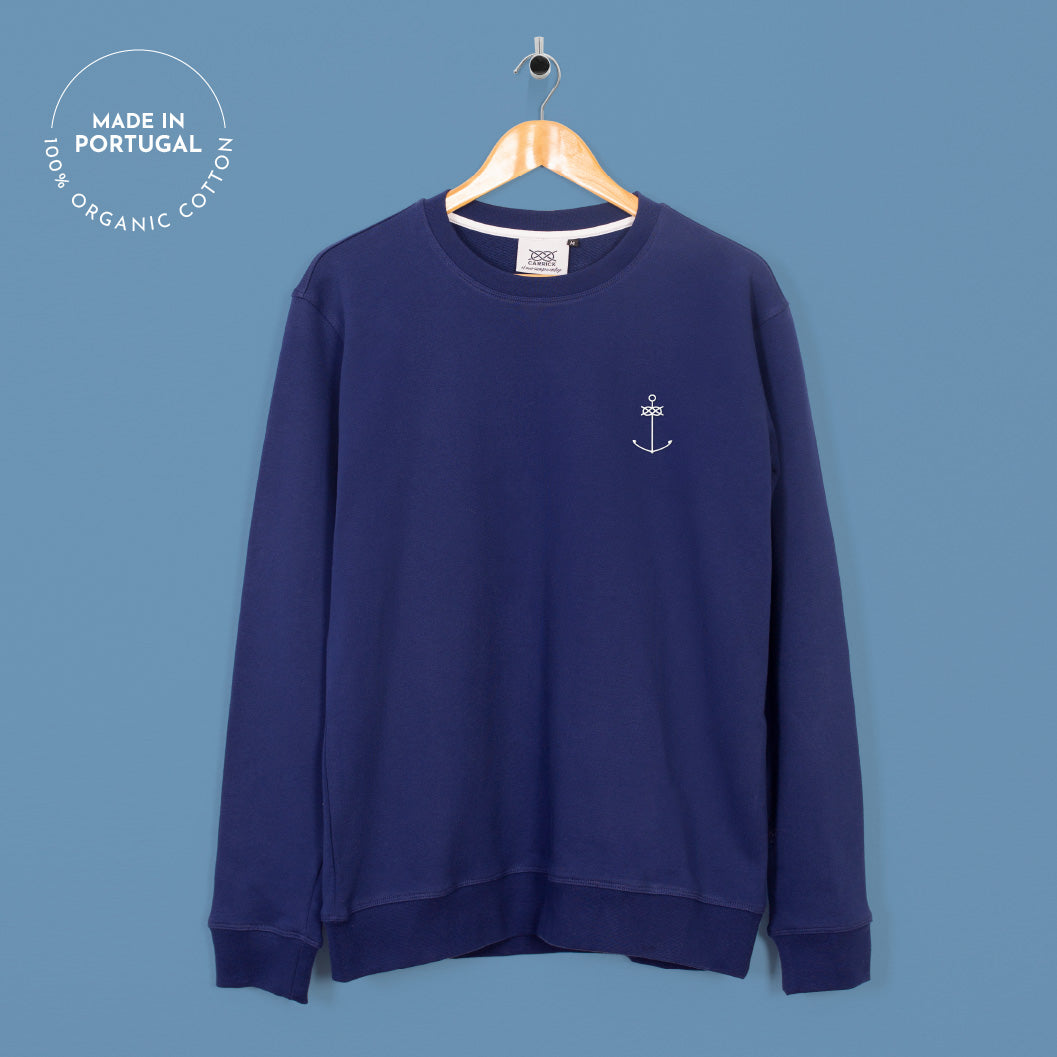 Navy | Sweatshirt | Áncora | White Embroidery