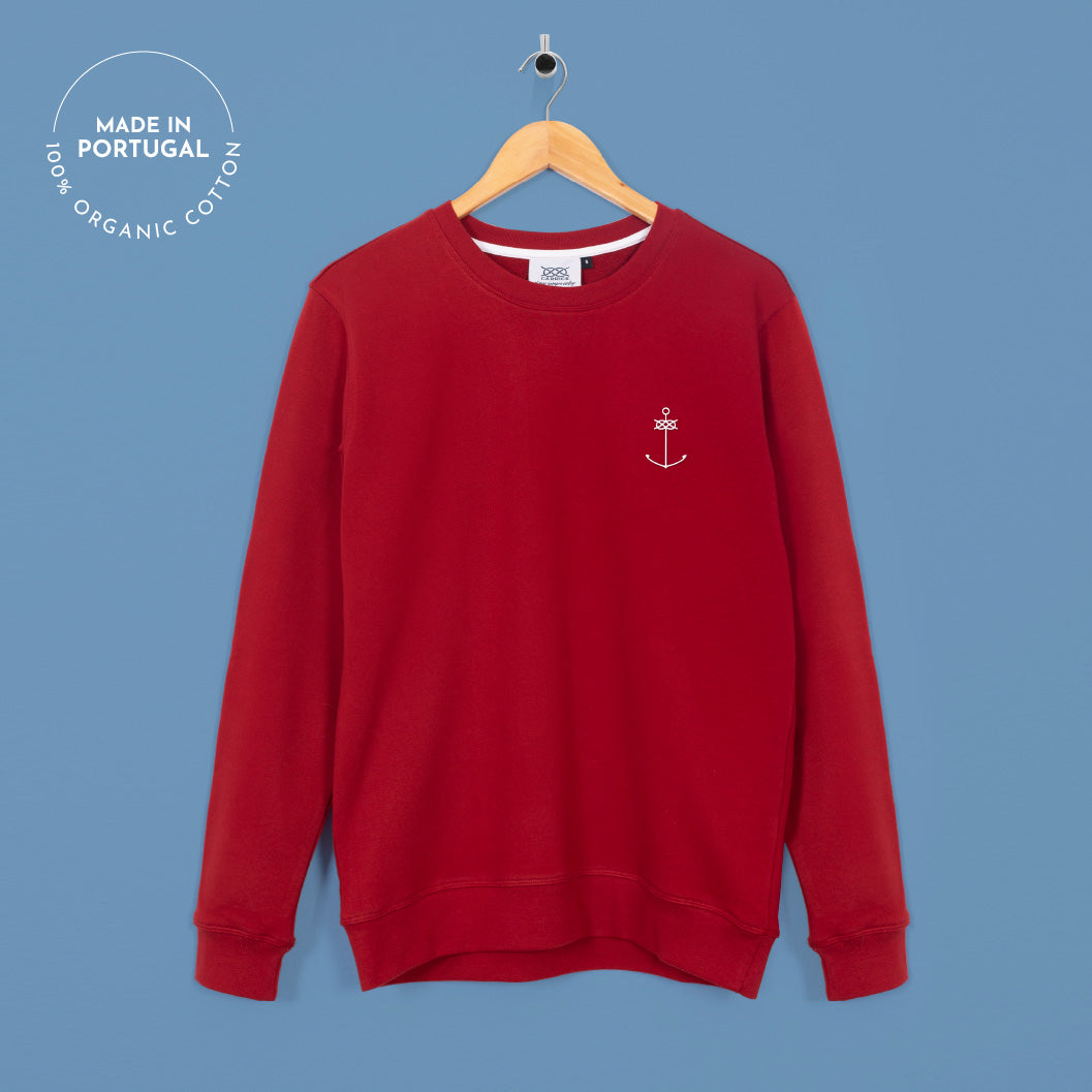 Vermelho | Sweatshirt | Ancora | Bordado Branco